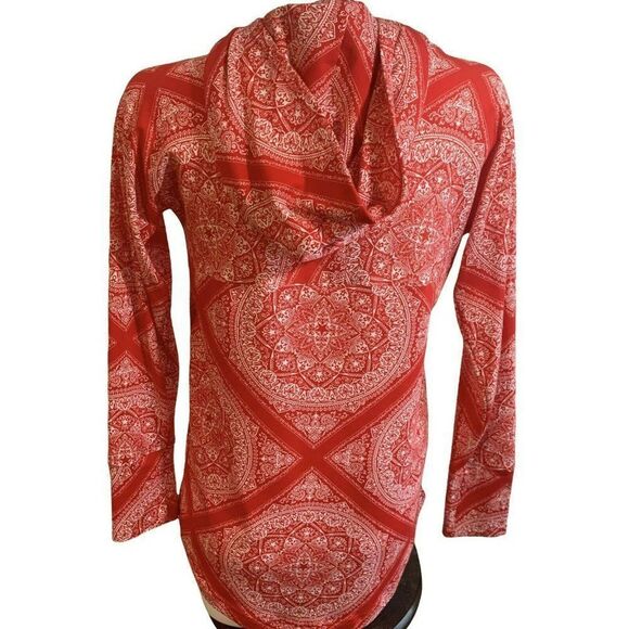 LuLaRoe Pullover Hoodie Red/White Simply Comfortable Size Small Activewear - Picture 7 of 9